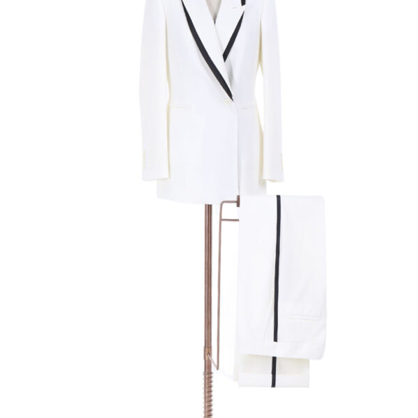 The Ivory Noir Contrast Suit