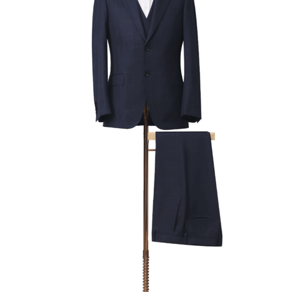 The Midnight Windowpane Three-Piece Suit